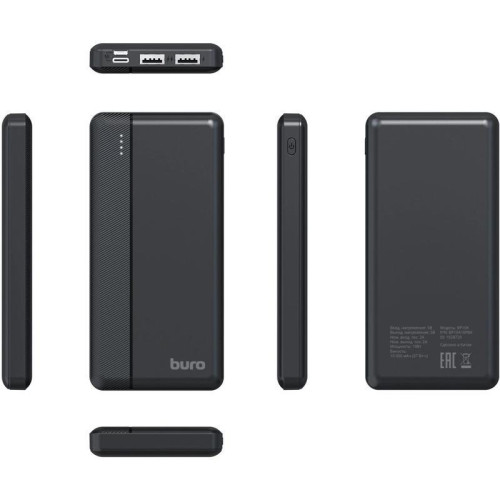 Мобильный аккумулятор Buro BP10A 10000mAh 10W 2A 2xUSB-A/USB-C черный (BP10A10PBK) Мобильный аккумулятор Buro BP10A 10000mAh 10W 2A 2xUSB-A/USB-C черный (BP10A10PBK)