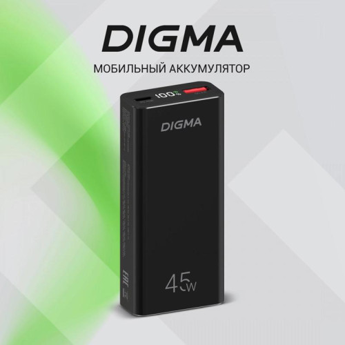 Мобильный аккумулятор Digma DGPF10E 10000mAh QC3.0/PD3.0 45W 4.5A USB-A/USB-C черный (DGPF10E45ABK) Мобильный аккумулятор Digma DGPF10E 10000mAh QC3.0/PD3.0 45W 4.5A USB-A/USB-C черный (DGPF10E45ABK)