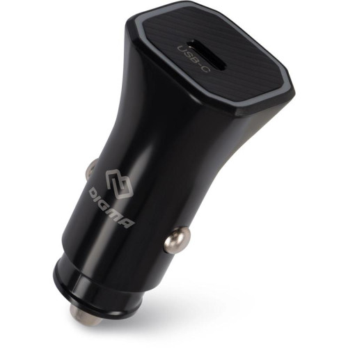 Автомобильное зар./устр. Digma DGC2B 20W 3A (PD) USB-C универсальное черный (DGC2B0F010BK)