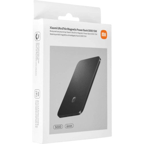 Внешний аккумулятор Xiaomi UltraThin Magnetic Power Bank 5000 15W Graphite Black Внешний аккумулятор Xiaomi UltraThin Magnetic Power Bank 5000 15W Graphite Black