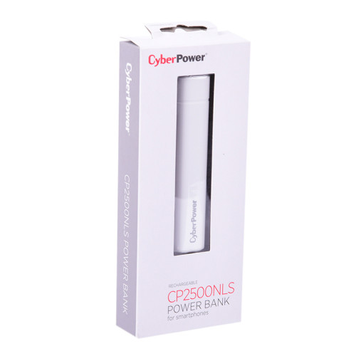 Аккумулятор Cyberpower CP2500NLS Power Bank 2500мА, белый/ PowerBank Cyberpower CP2500NLS 2500mAh, white