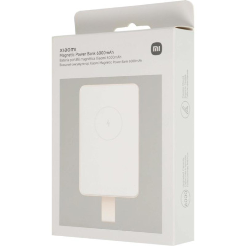 Мобильный аккумулятор Xiaomi BHR9074GL 6000mAh Qi 15W 2.4A USB-C беспров.зар. бежевый