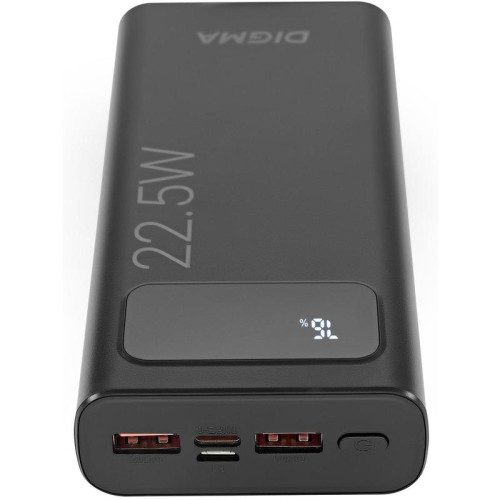 Мобильный аккумулятор Digma DGPF20A 20000mAh QC3.0/PD3.0 22.5W 3A 2xUSB-A/USB-C черный (DGPF20A22PBK)