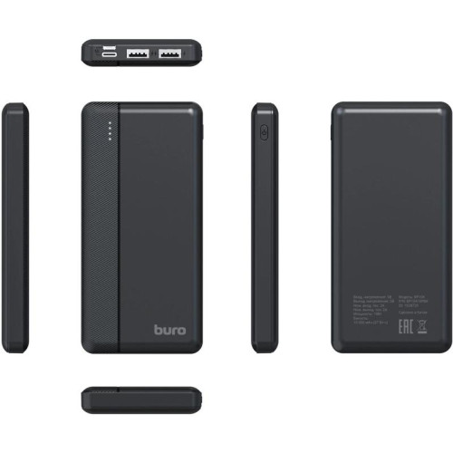 Мобильный аккумулятор Buro BP10A 10000mAh 10W 2A 2xUSB-A/USB-C черный (BP10A10PBK) Мобильный аккумулятор Buro BP10A 10000mAh 10W 2A 2xUSB-A/USB-C черный (BP10A10PBK)