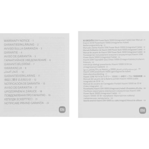 Мобильный аккумулятор Xiaomi BHR9341GL 10000mAh PD 33W 3A USB-A/USB-C синий