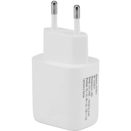 Сетевое зар./устр. Buro BUWG1 18W 3A (QC) USB-A универсальное белый (BUWG18P100WH)