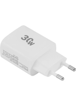 Сетевое зар./устр. Digma DGW3D 30W 3A (PD+QC) USB-C/USB-A универсальное белый (DGW3D0F110WH)