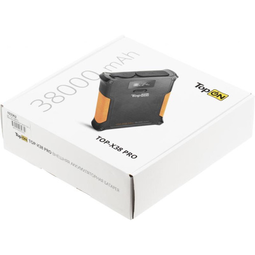 Мобильный аккумулятор TopON TOP-X38PRO 38000mAh QC3.0/PD3.0 160W 3A черный/оранжевый (103362)