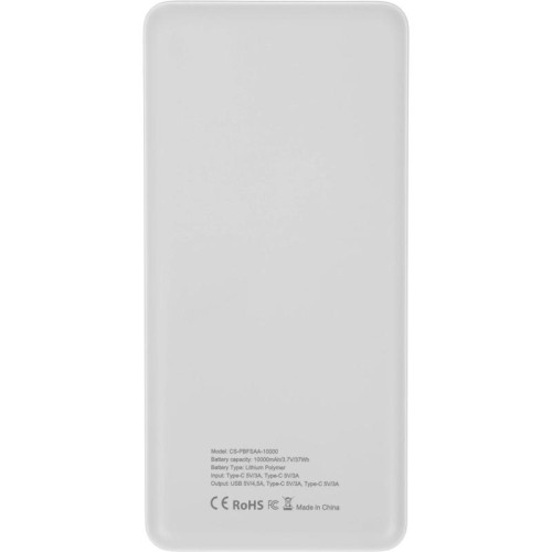 Мобильный аккумулятор Cactus CS-PBFSBA-10000 10000mAh 22.5W 4.5A USB-A/2xUSB-C белый
