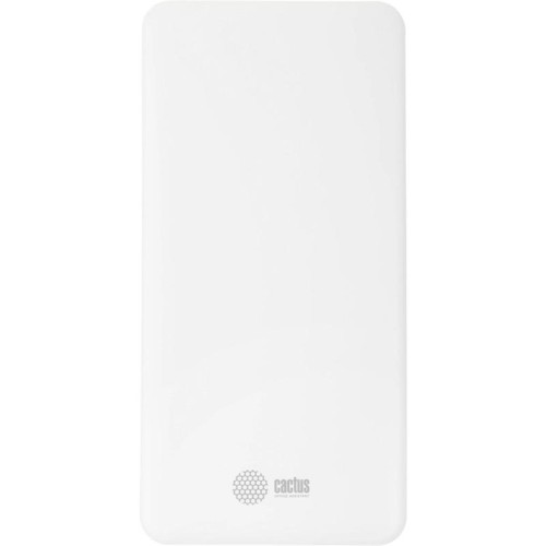 Мобильный аккумулятор Cactus CS-PBFSKT-10000 10000mAh 10.5W 2.1A 2xUSB-A/USB-C белый