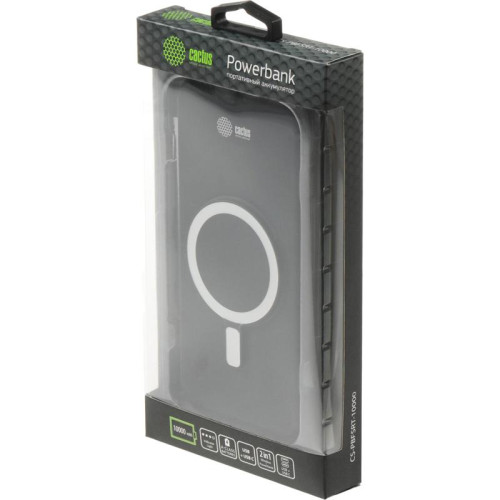 Мобильный аккумулятор Cactus CS-PBFSRT-10000 10000mAh 4.5A USB-A/USB-C беспров.зар. черный