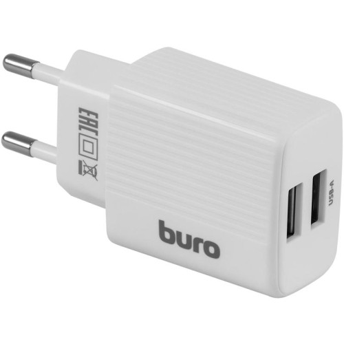 Сетевое зар./устр. Buro BUWE1 10.5W 2.1A 2xUSB универсальное белый (BUWE10S200WH)