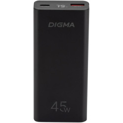 Мобильный аккумулятор Digma DGPF10E 10000mAh QC3.0/PD3.0 45W 4.5A USB-A/USB-C черный (DGPF10E45ABK)