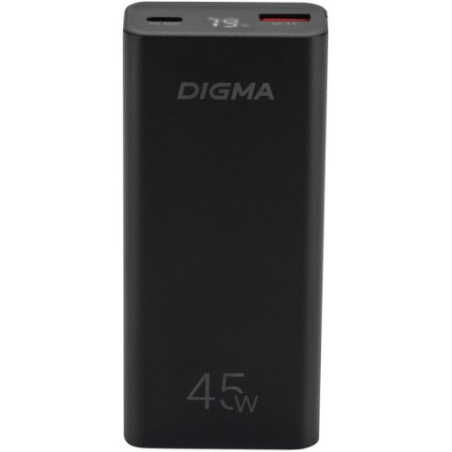 Мобильный аккумулятор Digma DGPF10E 10000mAh QC3.0/PD3.0 45W 4.5A USB-A/USB-C черный (DGPF10E45ABK)