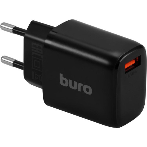 Сетевое зар./устр. Buro BUWG1 18W 3A (QC) USB-A универсальное черный (BUWG18P100BK)