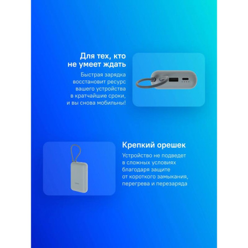 Мобильный аккумулятор Xiaomi BHR9073GL 10000mAh 22.5W 3A USB-A/USB-C голубой
