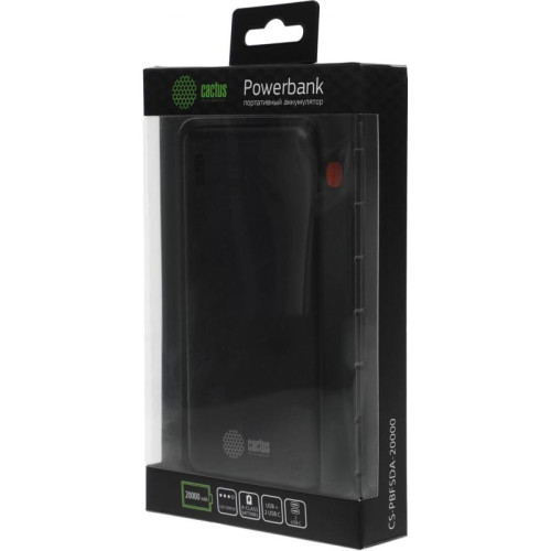 Мобильный аккумулятор Cactus CS-PBFSDA-20000 20000mAh 22.5W 4.5A USB-A/2xUSB-C черный