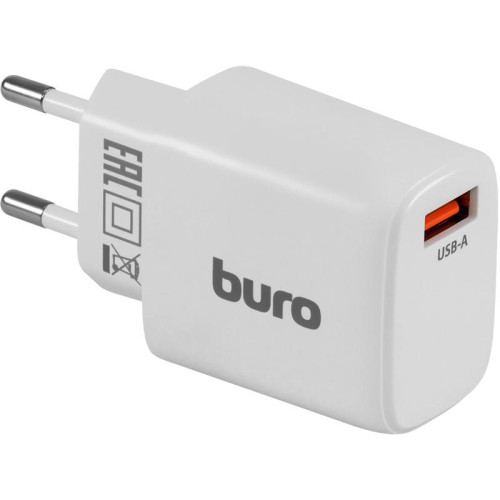 Сетевое зар./устр. Buro BUWG1 18W 3A (QC) USB-A универсальное белый (BUWG18P100WH)