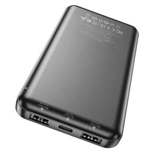 Мобильный аккумулятор Hoco J100 High-ranking 10000mAh 2.1A 2xUSB-A черный
