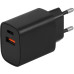 Сетевое зар./устр. Buro BUWD1 20W 3A (PD+QC) USB-C/USB-A универсальное черный (BUWD18P110BK)