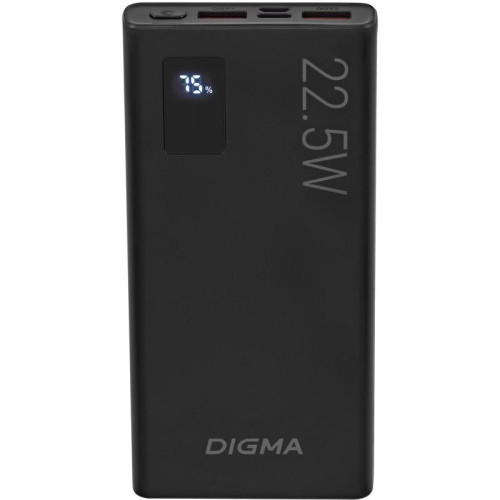 Мобильный аккумулятор Digma DGPF10A 10000mAh QC3.0/PD3.0 22.5W 3A 2xUSB-A/USB-C черный (DGPF10A22PBK)