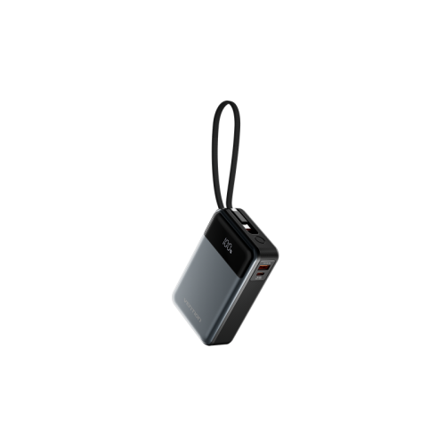 Power Bank Vention 20000mAh(USB-C + USB-C/USB-A) со встроенным кабелем 65W с LED Дисплеем, шт.
