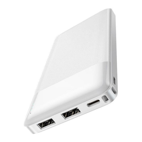 Мобильный аккумулятор Hoco J72 Easy travel 10000mAh 2A 2xUSB-A белый (J72 EASY TRAVEL WHITE)