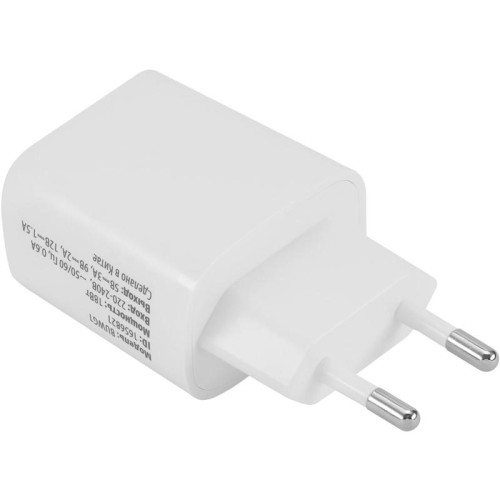 Сетевое зар./устр. Buro BUWG1 18W 3A (QC) USB-A универсальное белый (BUWG18P100WH)