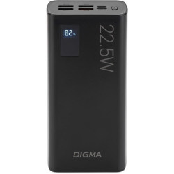 Мобильный аккумулятор Digma DGPF30A 30000mAh QC3.0/PD3.0 22.5W 3A 4xUSB-A/USB-C черный (DGPF30A22ABK)