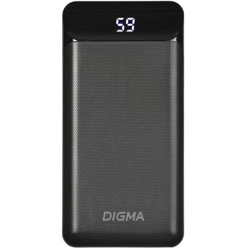 Мобильный аккумулятор Digma DG-20000-PL 20000mAh QC3.0/PD3.0 18W 3A 2xUSB-A/USB-C черный (DG-20000-PL-BK)