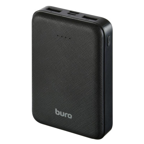 Мобильный аккумулятор Buro T4-10000 10000mAh 10W 2A 2xUSB-A черный (T4-10000-BK)