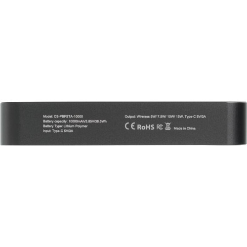 Мобильный аккумулятор Cactus CS-PBFSTA-10000 10000mAh 22.5W 4.5A USB-C беспров.зар. серый