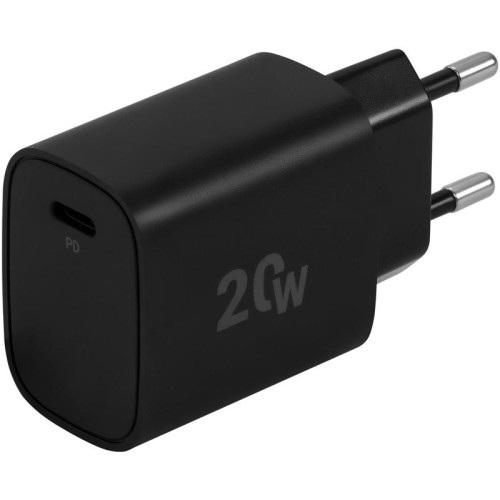 Сетевое зар./устр. Digma DGW2C 20W 3A (PD) USB-C универсальное черный (DGW2C0F010BK)