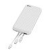 GCR PRO PowerBank на 10000mAh со встроенным кабелем MicroUSB / TypeC / Lightning + подставка для телефона, белый, GCR-51974