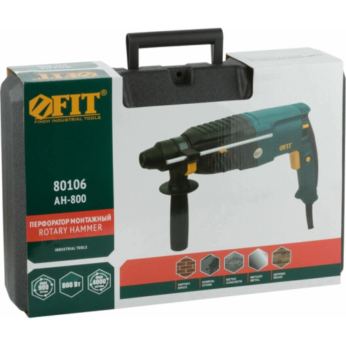 Перфоратор FIT AH-800 патрон:SDS-plus уд.:3Дж 800Вт (кейс в комплекте)