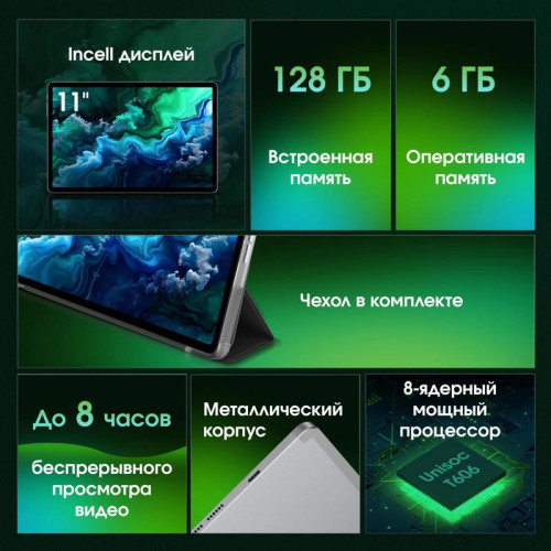 Планшет Digma Pro Quantum T606 (1.6) 8C RAM6Gb ROM128Gb 11