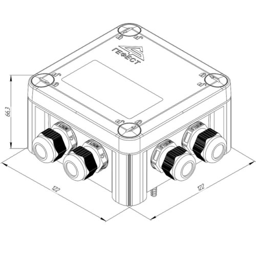 Коробка монтажная огнестойкая/ Коробка монтажная огнестойкая КМ-О-1212(П)(18к)-IP66(П6-12)