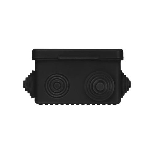 Распаячная коробка/ Распаячная коробка ОП 80х80х50мм крышка IP54 7вх. черная инд. штрихкод TDM