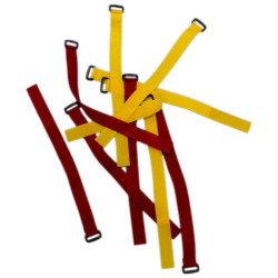 Крепеж Hyperline WASN-290-mix-10 Хомут для кабеля, липучка с мягкой застежкой, 290x20мм, цвет в ассортименте (10шт.)