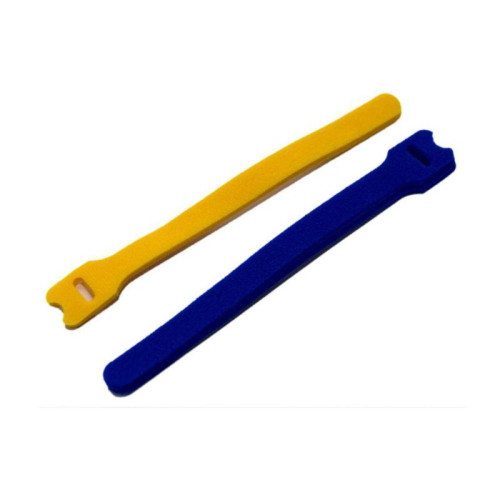 Крепеж Hyperline WASN-180-mix-10 Хомут для кабеля, липучка с мягкой застежкой, 180x14мм, цвет в ассортименте (10шт.)