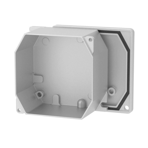 Коробка ответвительная алюминиевая окрашенная, IP66/IP67, RAL9006, 90х90х53мм