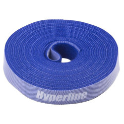 Крепеж Hyperline WASNR-5x16-BL Лента (липучка) в рулоне, ширина 16 мм, длина 5м, синяя