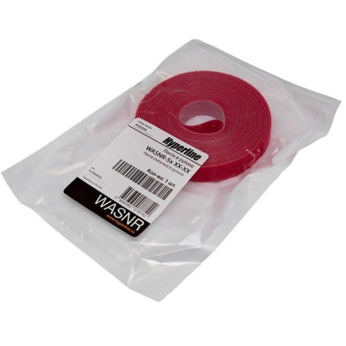 Крепеж Hyperline WASNR-5x16-RD Лента (липучка) в рулоне, ширина 16 мм, длина 5м, красная