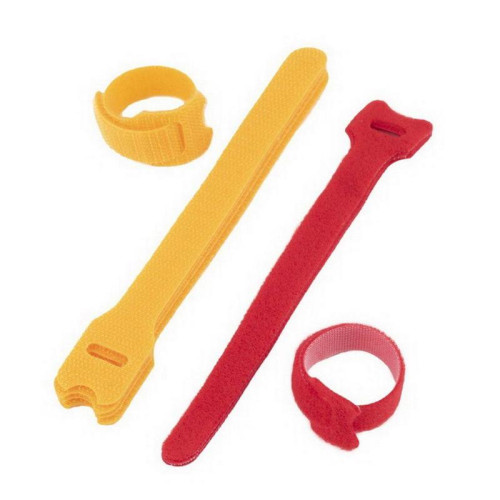 Крепеж Hyperline WASN-135-mix-10 Хомут для кабеля, липучка с мягкой застежкой, 135x14мм, цвет в ассортименте (10шт.)