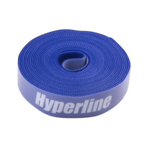 Крепеж Hyperline WASNR-5x25-BL Лента (липучка) в рулоне, ширина 25 мм, длина 5м, синяя