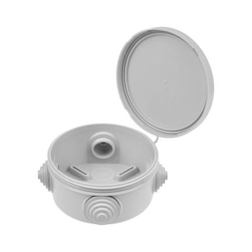 Распаячная коробка/ Распаячная коробка ОП D85х40мм, крышка, IP54, 4 входа Распаячная коробка/ Распаячная коробка ОП D85х40мм, крышка, IP54, 4 входа