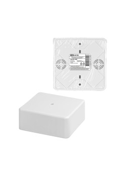 Коробка распаячная/ Коробка распаячная КР 100х100х44 ОП белая, IP40, инд. штрихкод