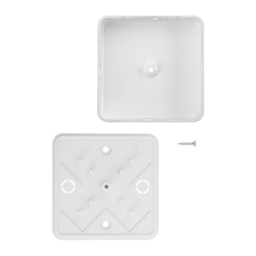 Коробка распаячная/ Коробка распаячная КР 75х75х20 ОП белая IP40