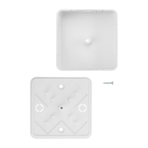 Коробка распаячная/ Коробка распаячная КР 75х75х28 ОП белая IP40 Коробка распаячная/ Коробка распаячная КР 75х75х28 ОП белая IP40
