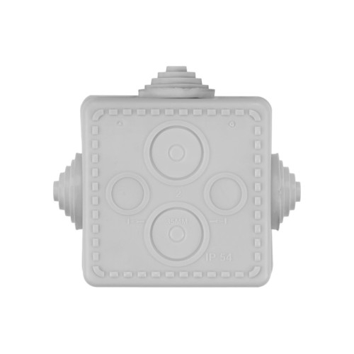 Распаячная коробка/ Распаячная коробка ОП 65х65х50мм крышка IP54 4вх. инд. штрихкод TDM